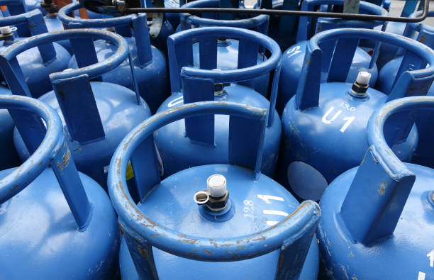 istock Blue gas tanks for home use 922636856