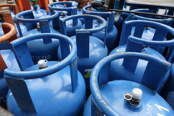 istock Blue gas tanks for home use 922636864