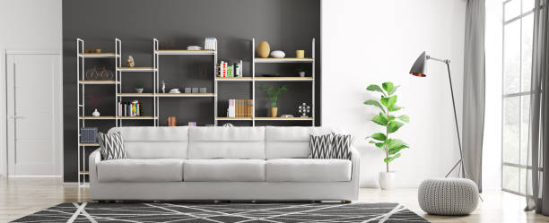 istock Interior of modern living room 3d rendering 922639972