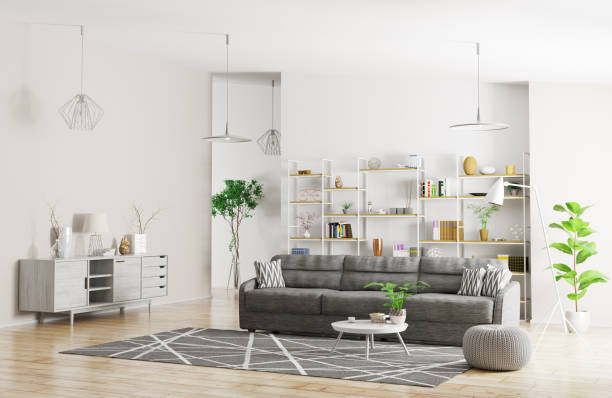 istock Interior of modern apartment 3d rendering 922639974