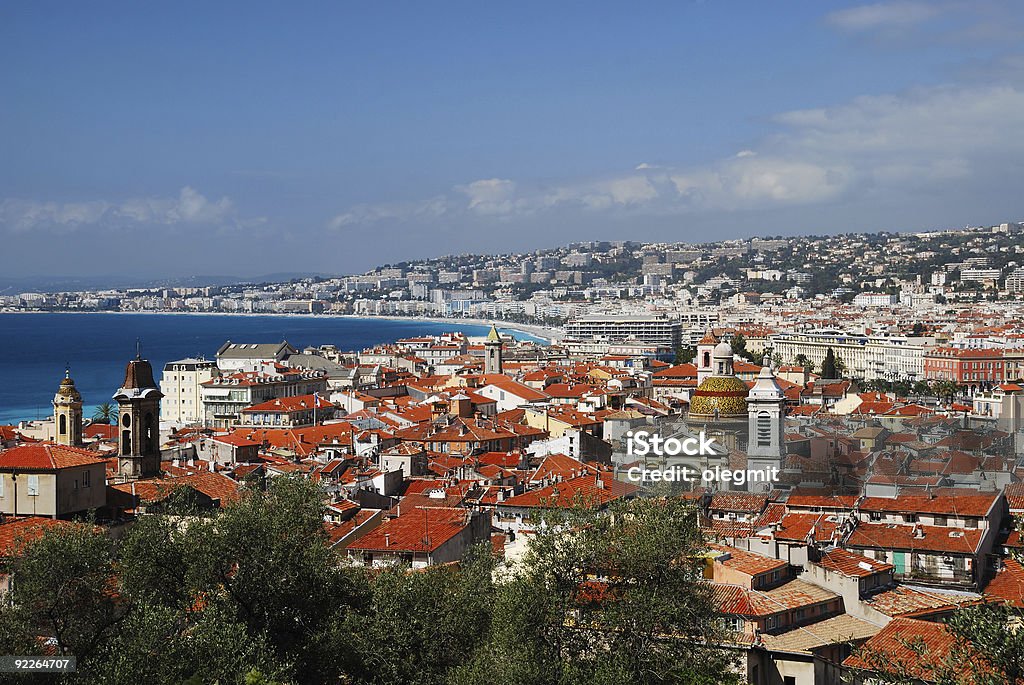 Paesaggio urbano di Nizza, vista dall'alto - Foto stock royalty-free di Albergo