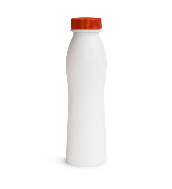 istock Milk or shampoo plastic bottle with red cap 922649102