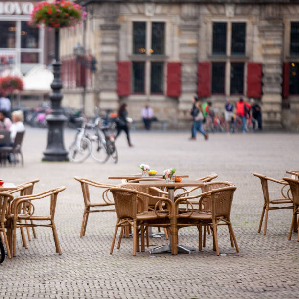 istock Chairs and tables of restaurant 922659164