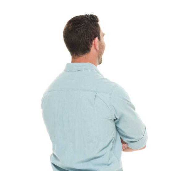 istock Charming man waist up arms crossed 922659636