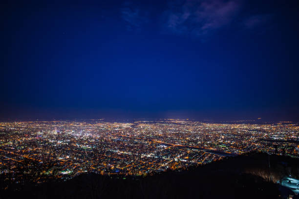 istock Night view of sapporo city 922660054