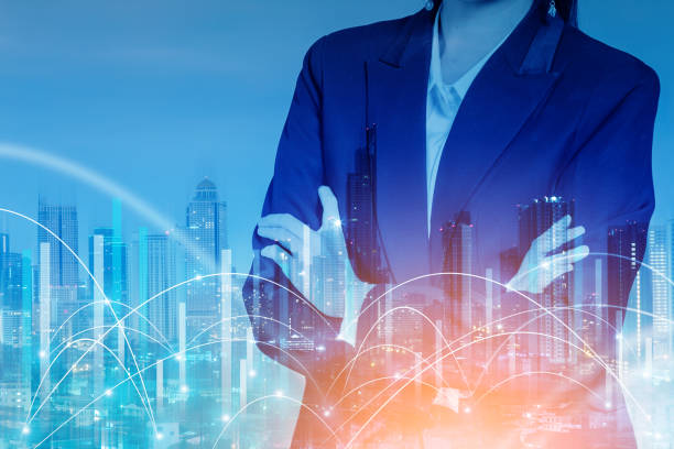 istock business connection ideas concept with abstract line connection on night city background 922662502