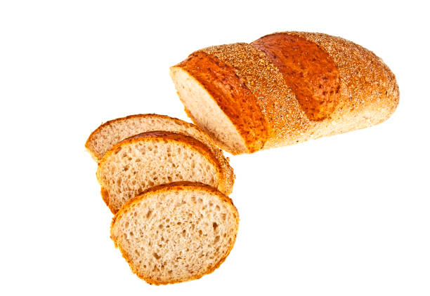 istock Buckwheat bread and slices on a white background 922666390