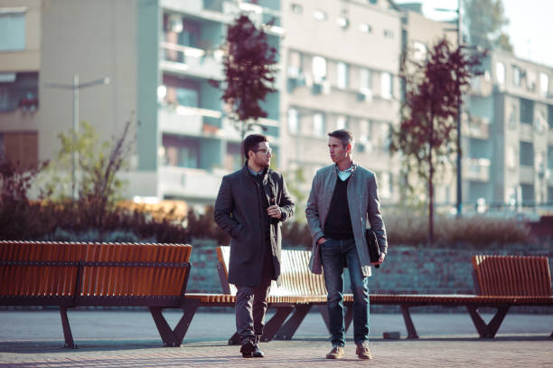 istock Two business people On the way to office 922669378