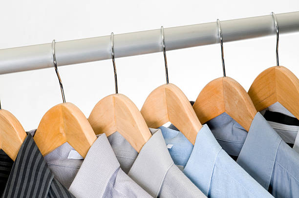 istock Dress Shirts on Hangers. 92267121