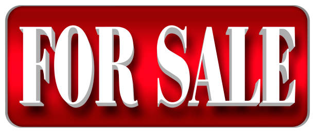 istock Stock Illustration - White Bold Text FOR SALE, 3D Illustration, Red Background. 922672538