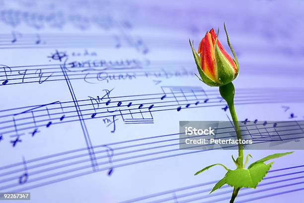 Mano Scritto Foglio Di Musica - Fotografie stock e altre immagini di Fiore - Fiore, Nota musicale, Accordo