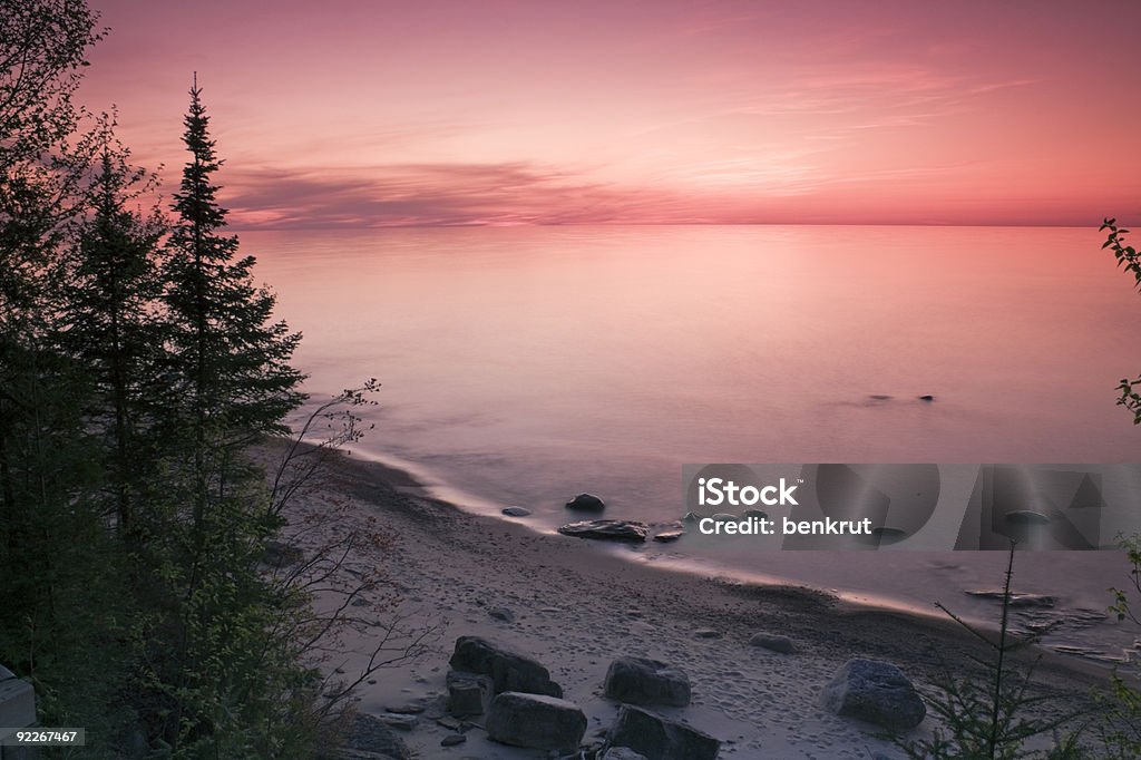 Sunset in Michigan  Pictured Rocks National Lakeshore Stock Photo