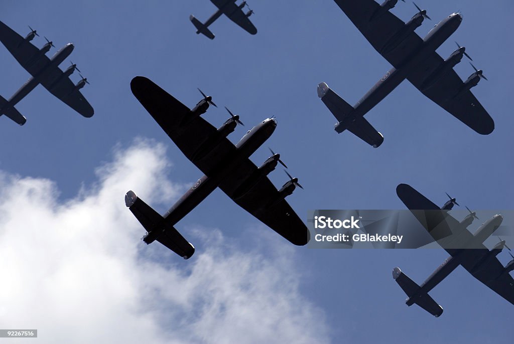 Lancaster Raid  Bomber Plane Stock Photo