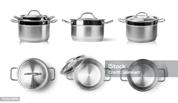 Cooking Pot Stock Photo - Download Image Now - Stew Pot, Stainless Steel, Steel