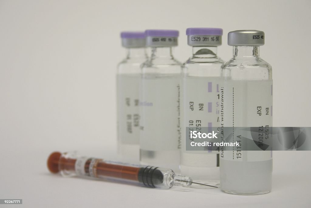 insulin injection & vials  Injecting Stock Photo