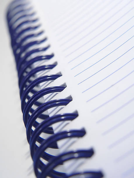 spiral notebook detail stock photo