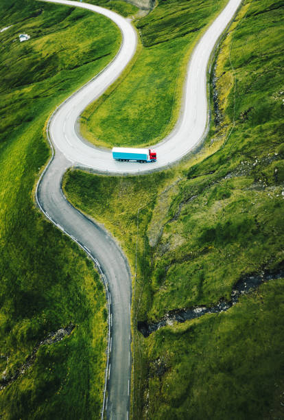 winding roads at faroe islands