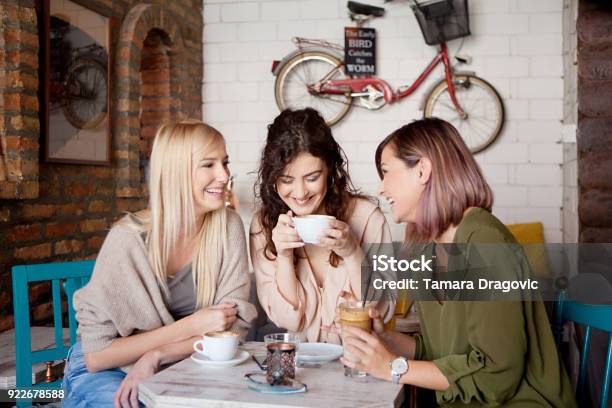 Coffee Time With Girlfriends Stock Photo - Download Image Now - Women, Friendship, Coffee - Drink