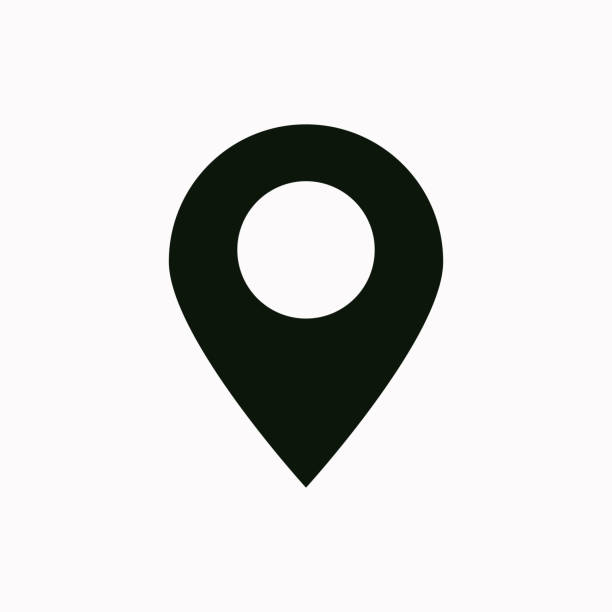 gps-vektor icon. - landmarks stock-grafiken, -clipart, -cartoons und -symbole