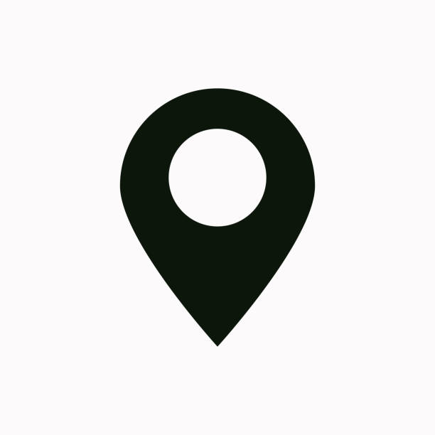 GPS vector  icon. Map pointer icon. GPS location symbol. Flat design style. map markers and pins stock illustrations