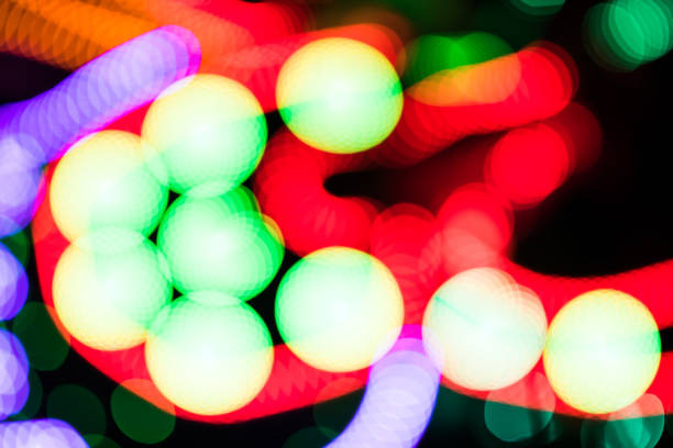istock Circle bokeh colors on black background. 922680188
