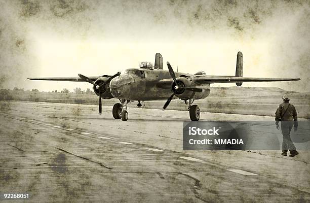 World War Ii Airplane And Pilot Stock Photo - Download Image Now - World War II, Airplane, Retro Style