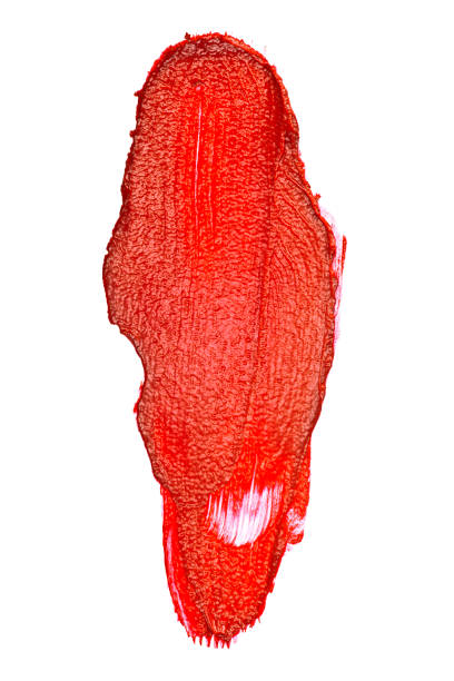 istock Red color lipstick stroke on white background 922680996