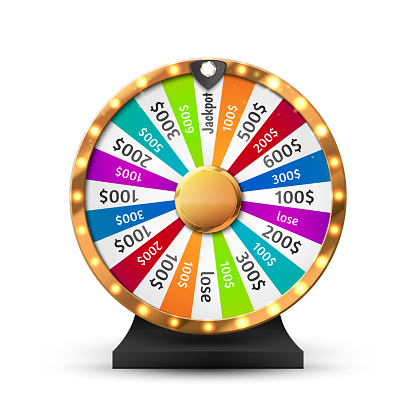 Fortune wheel vector background. Online casino concept. Lucky roulette vector illustration