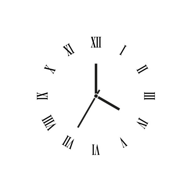 часы - roman numeral stock illustrations