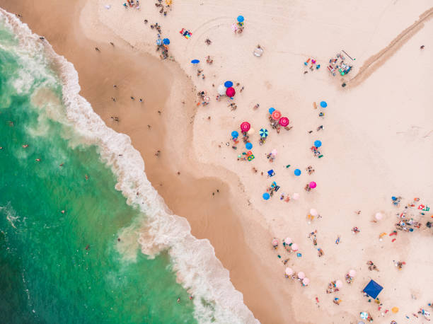 Beach in Rio de Janeiro, Brazil from Above