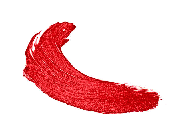 istock Red color lipstick stroke on white background 922684140
