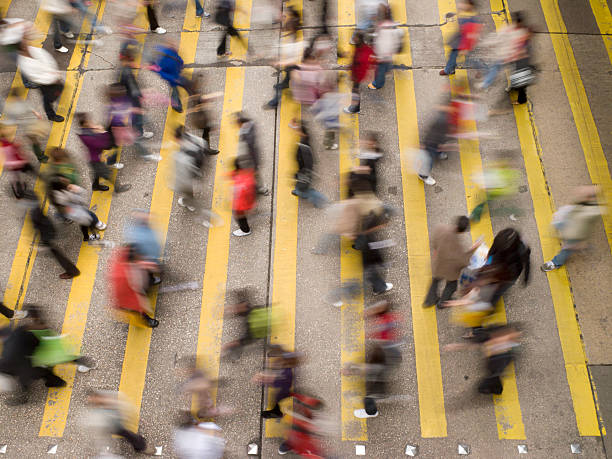istock Pedestrians on a zebra crossing 92268421
