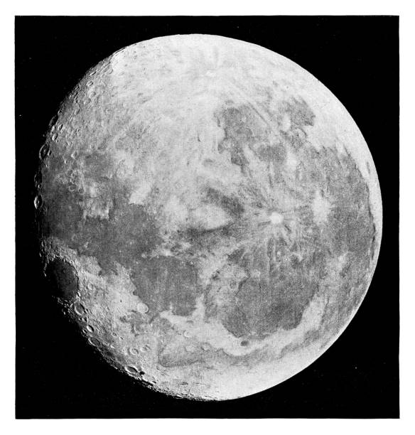 Moon - Scanned 1881 Engraving