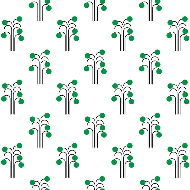 Modèle sans couture de l’arbre vert - Illustration vectorielle