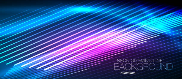 Neon smooth wave digital abstract background vector art illustration