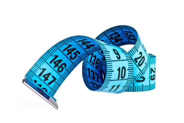 istock Blue measuring tape isolated on white background 922687016