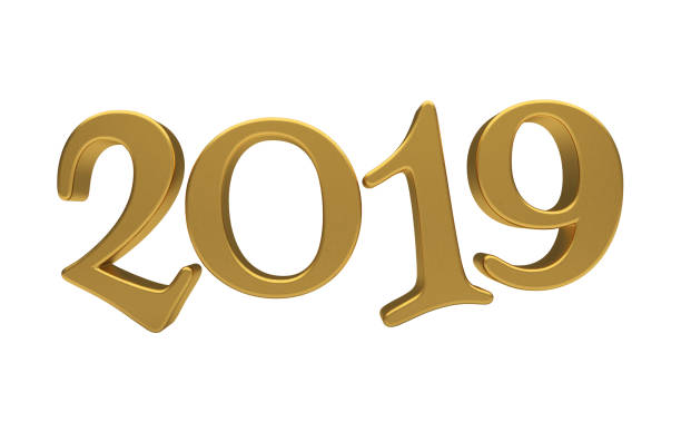istock Greeting Card Design Template Gold 2019 Lettering Isolated 922690154