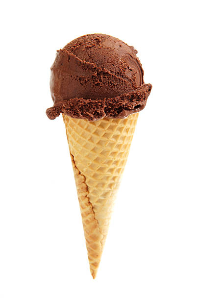 istock Chocolate ice cream in a sugar cone 92269274