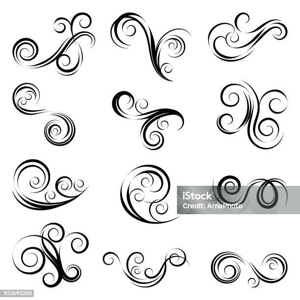 Swirls Vector Illustration Stock Illustration - Download Image Now - Swirl Pattern, Abstract, Antique