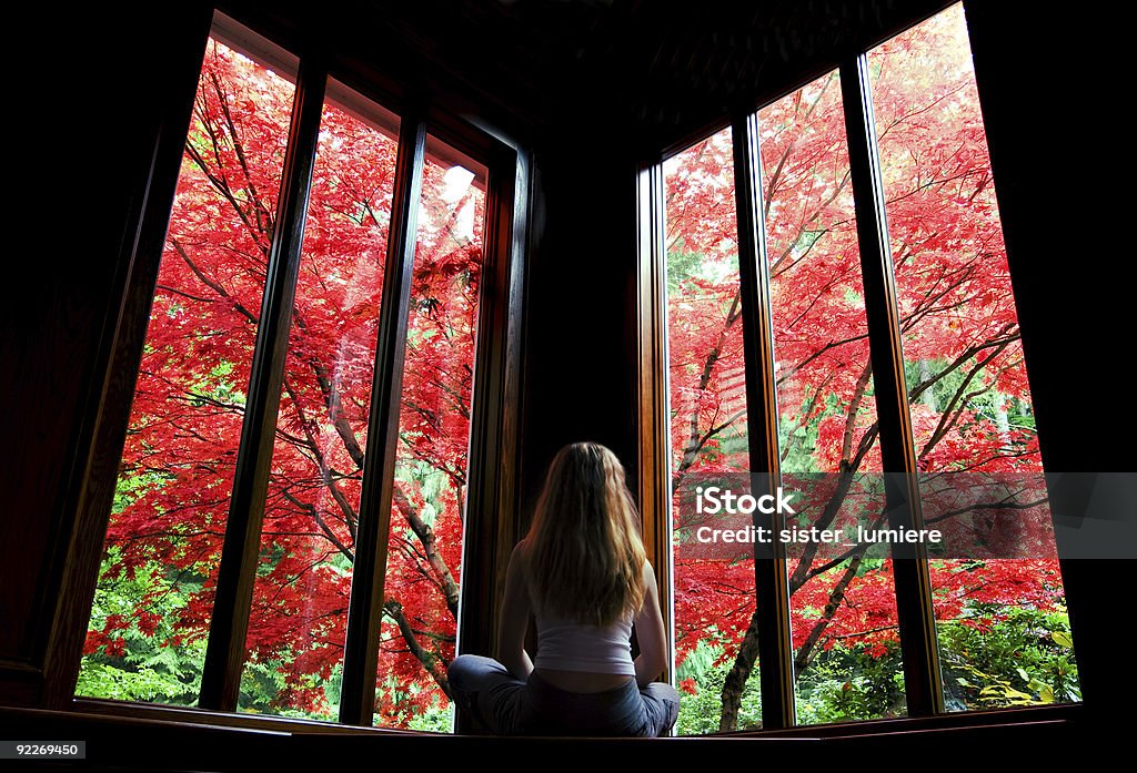 Lady Herbst. - Lizenzfrei Aussicht genießen Stock-Foto