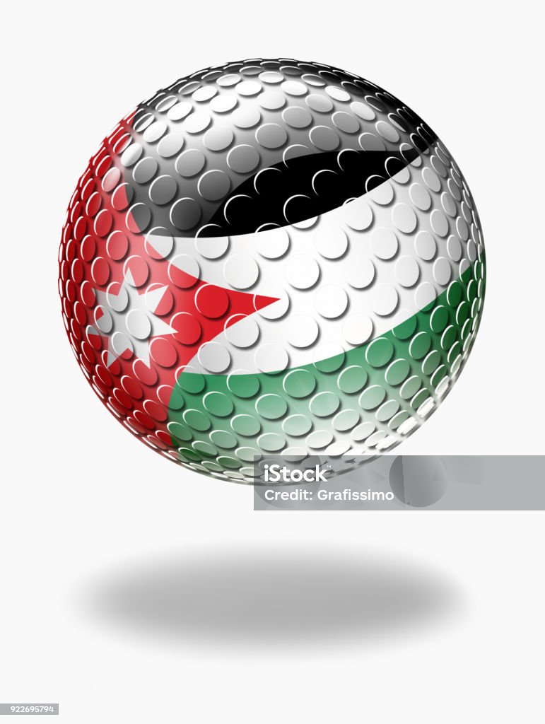 Jordan button with jordanian flag isolated on white 2018 stock illustration