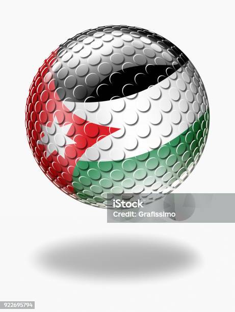 Jordan Button With Jordanian Flag Isolated On White Stock Illustration - Download Image Now
