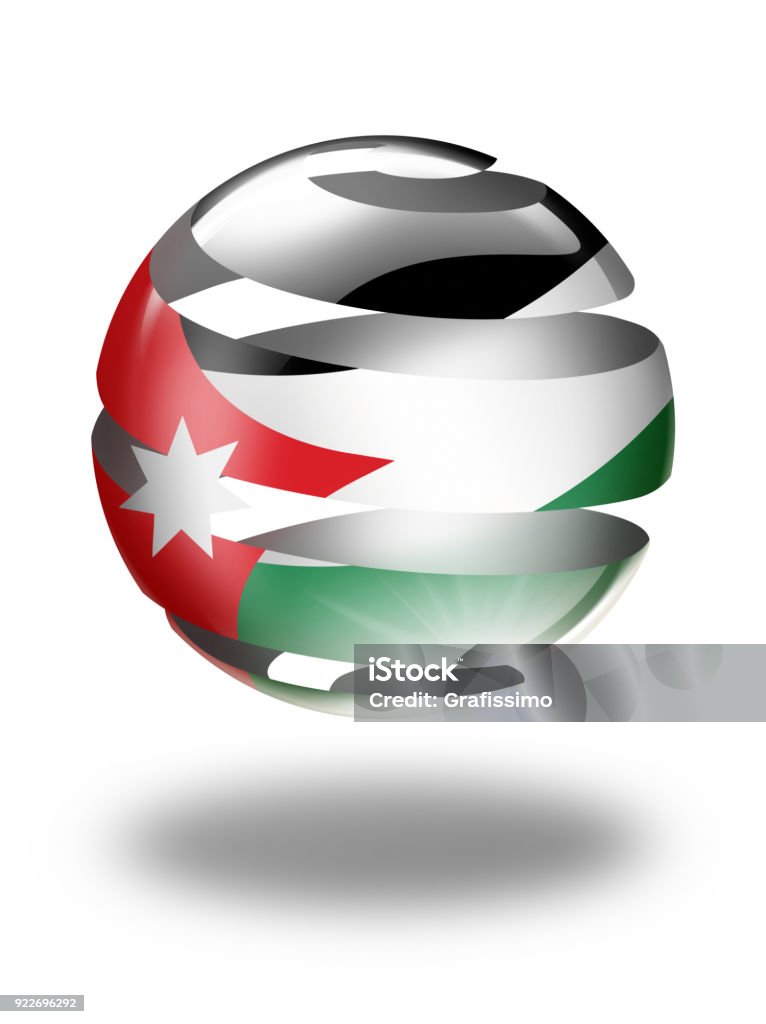 Jordan button with jordanian flag isolated on white 2018 stock illustration