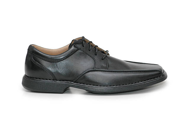 istock Black male shoe isolated on the white 92269679