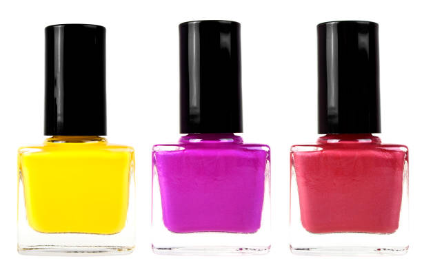 istock Group of bright nail polishes isolated on white background 922697500