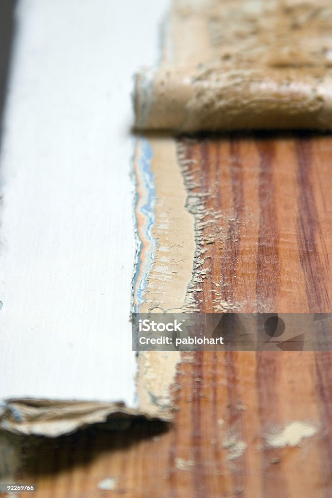 Descamación pintura en Old Wood - Foto de stock de Amarillo - Color libre de derechos