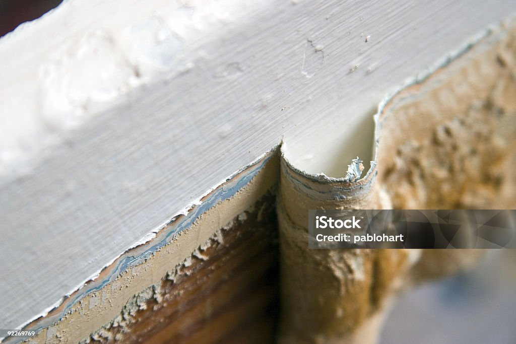 Old paint peeled back  Lead Paint Stock Photo