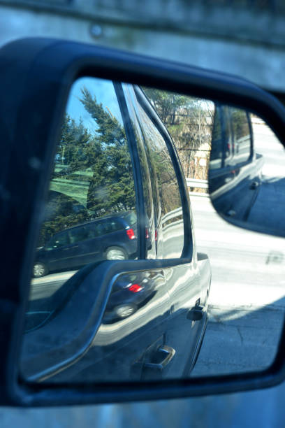istock View from Truck Vehicle Mirror Abstract 922697880