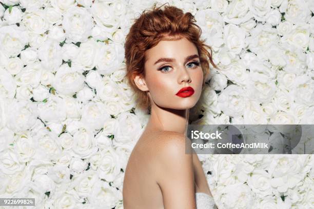 Beautiful Woman Stock Photo - Download Image Now - Women, Make-Up, One Woman Only