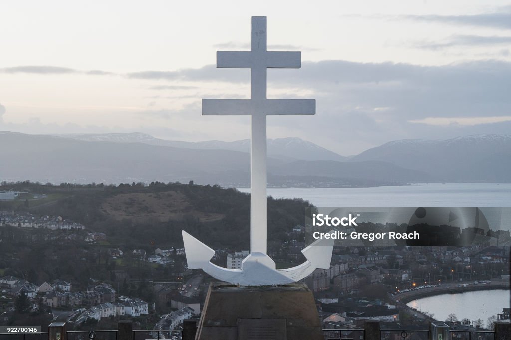 Cross of Loraine view from golf course Town Stock Photo